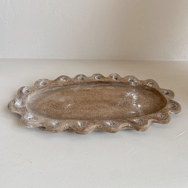 AVA CLAY PLATE - ANTIQUE BROWN