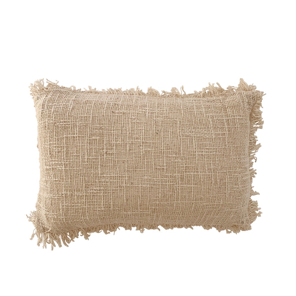 LUXE FRINGE LUMBAR CUSHION COVER | NATURAL