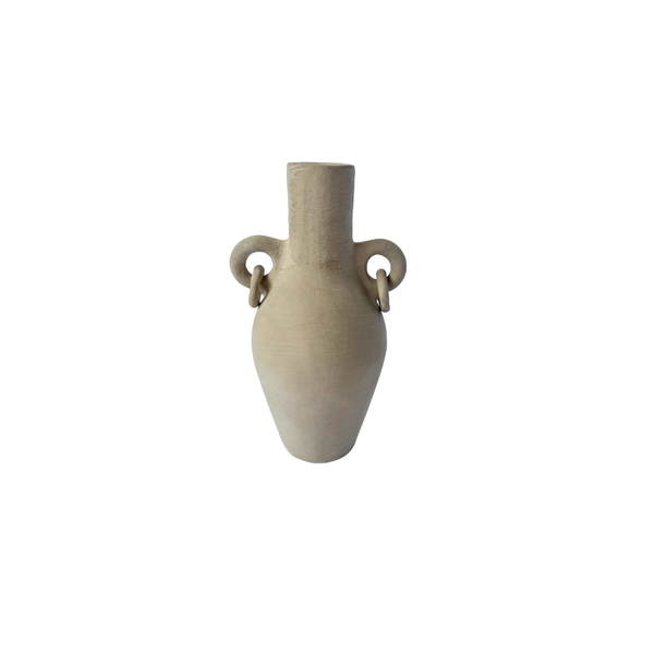 POT WITH RING HANDLE | CREAM