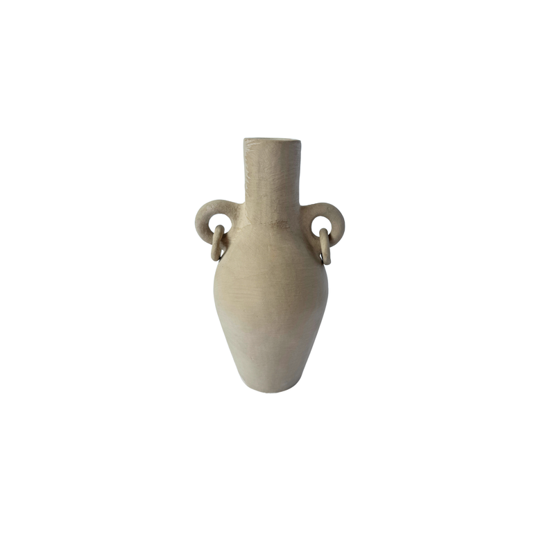 POT WITH RING HANDLE | CREAM