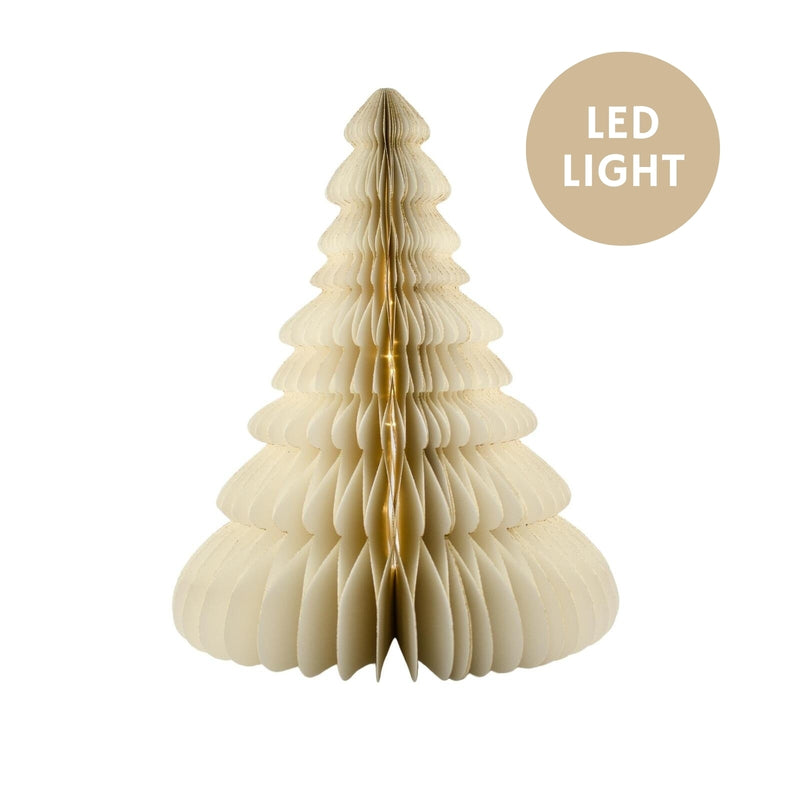 TREE STANDING WITH LED LIGHT | OFF WHITE | 30CM