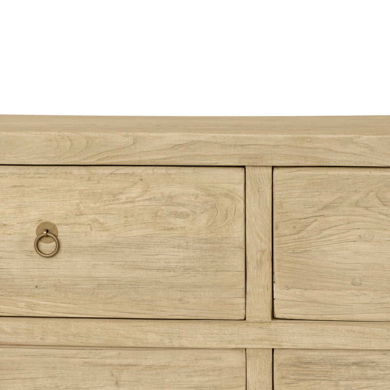 ELM TIMBER 6 DRAWER CABINET