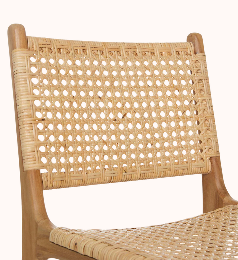 ISLANDER TEAK & RATTAN  DINING CHAIR