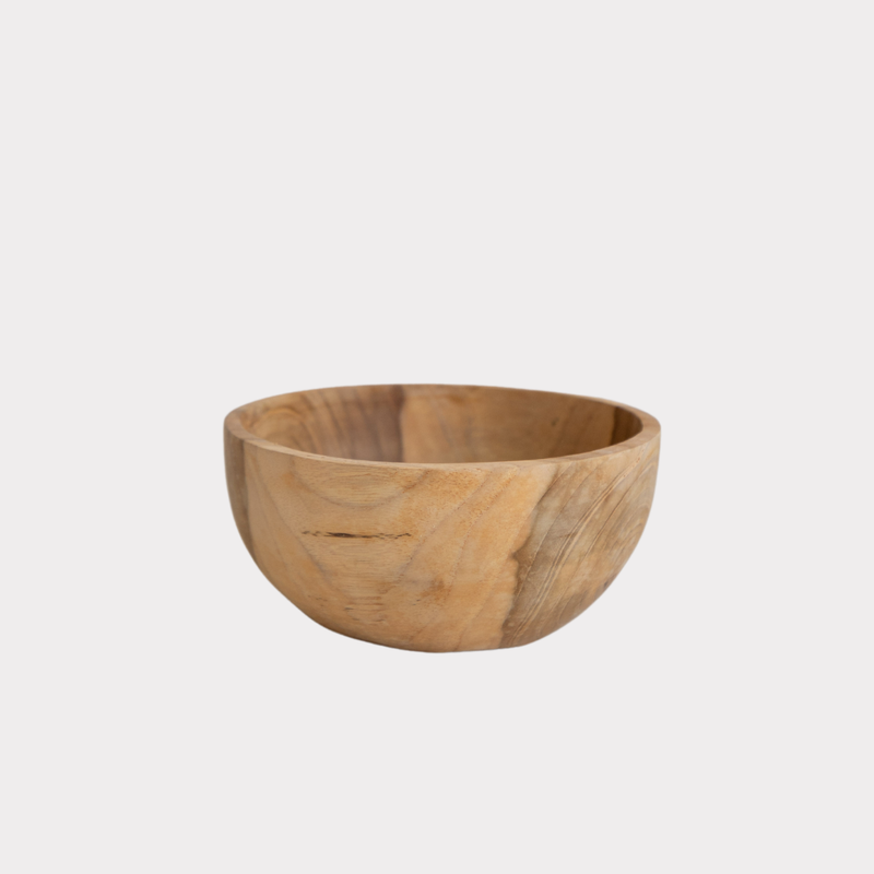 TEAK ROUND BOWL