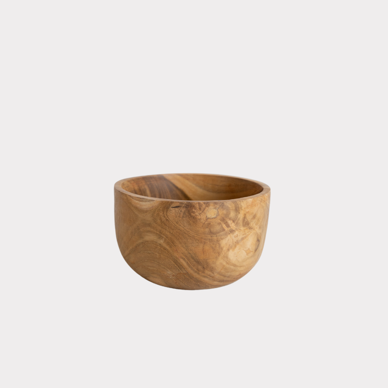 TEAK ROUND BOWL