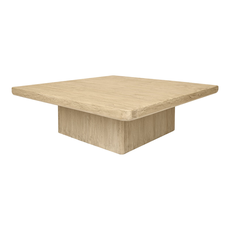 BIJU ELM TIMBER SQUARE COFFEE TABLE