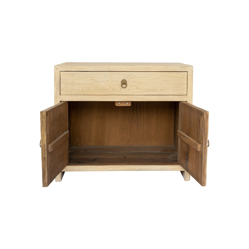 ELM TIMBER BEDSIDE TABLE