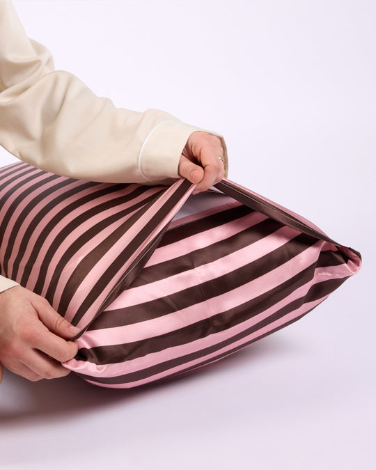 HOMMEY | SILK PILLOWCASE | ROCKY ROAD STRIPES