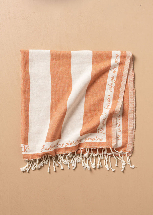 SAARDE | ANTIBES TURKISH BEACH TOWEL | TERRACOTTA