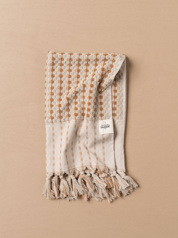 SAARDE | CHICKPEA HAND TOWEL | STONE TERRACOTTA