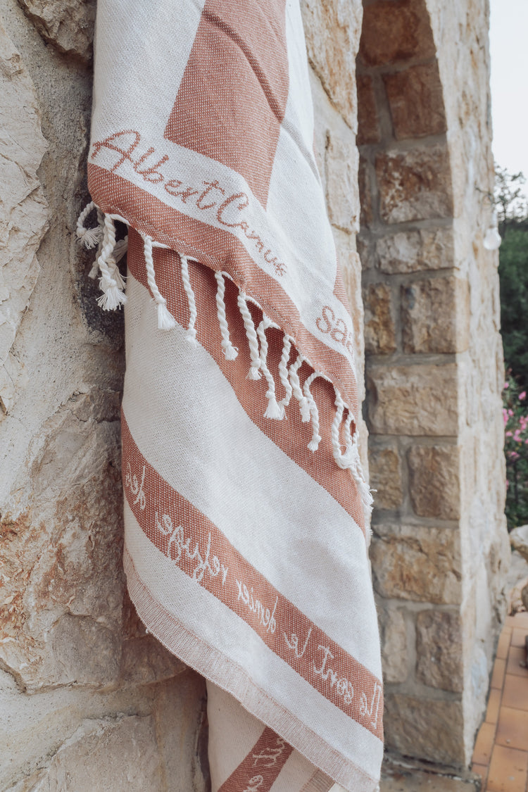 SAARDE | ANTIBES TURKISH BEACH TOWEL | TERRACOTTA