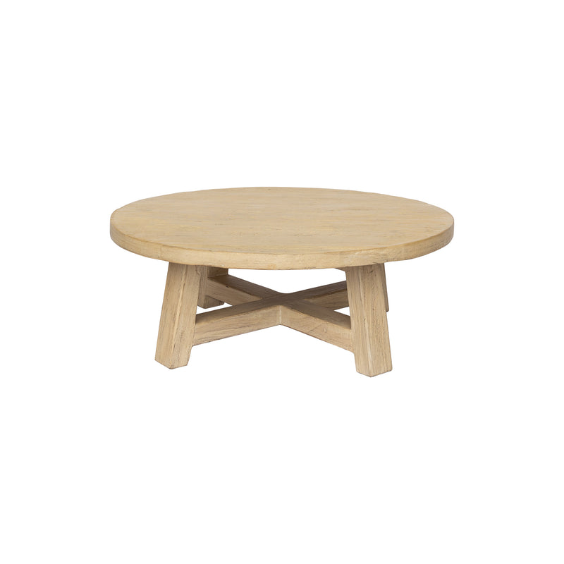 SOLIS ELM TIMBER ROUND COFFEE TABLE