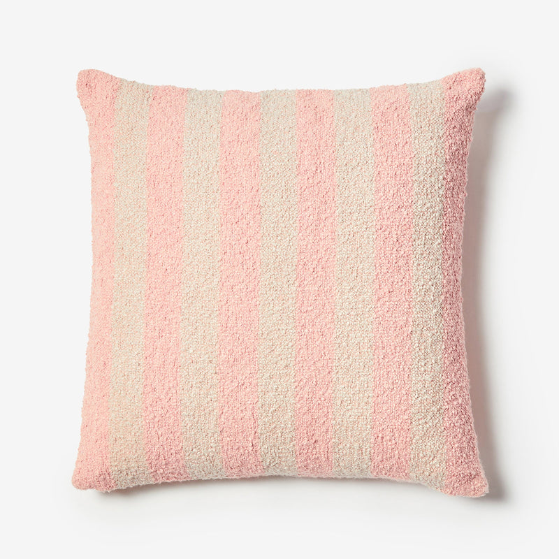 BONNIE & NEIL | BOUCLÉ STRIPE SOFT PINK CUSHION 60CM