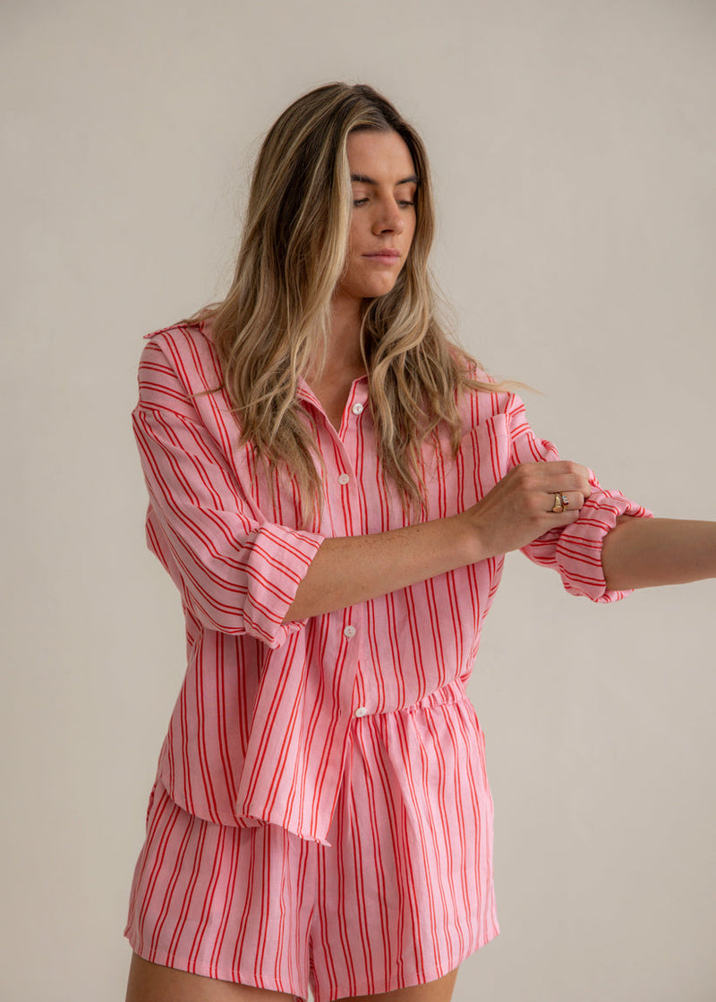 FEMME | APRIL SET - PINK & RED STRIPE