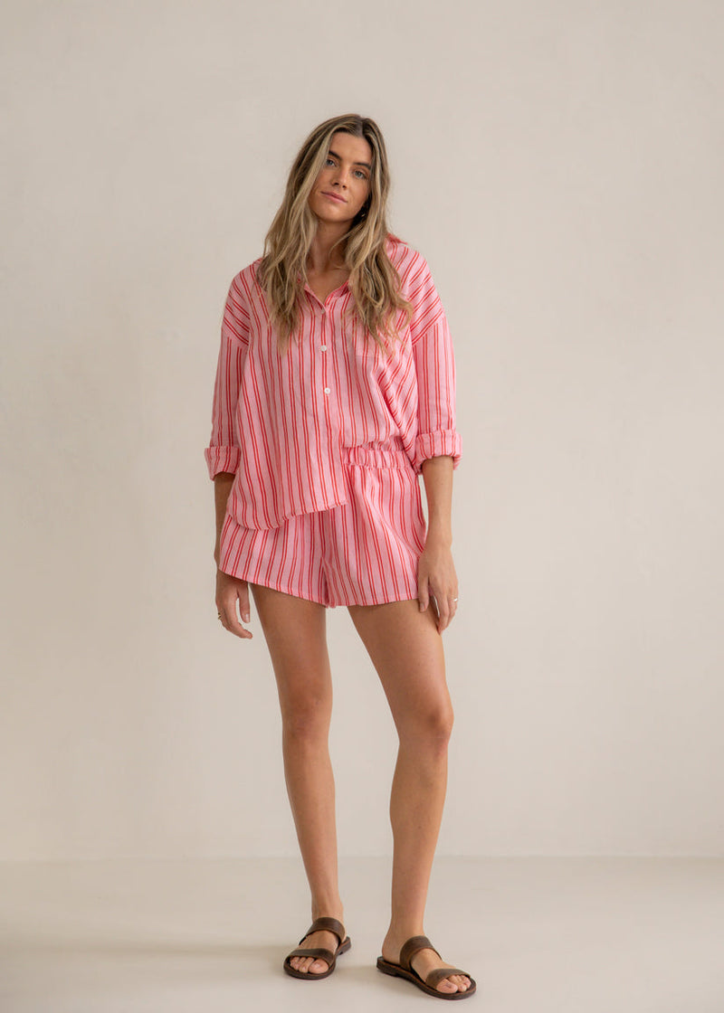FEMME | APRIL SET - PINK & RED STRIPE