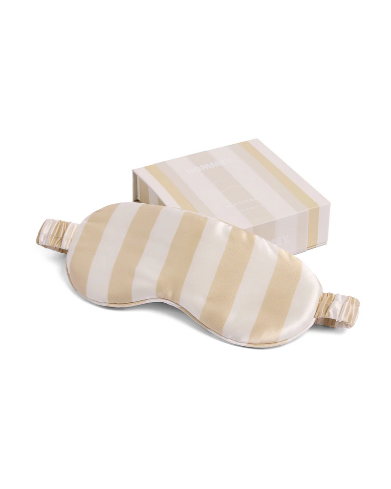 HOMMEY | SILK EYEMASK - BISCOTTI STRIPE