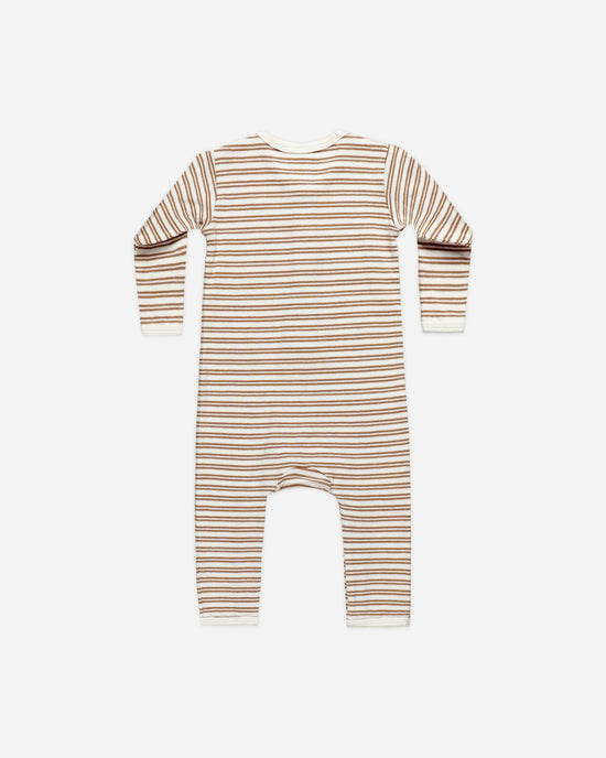 QUINCY MAE | RIBBED BABY JUMPSUIT | GOLDEN STRIPE