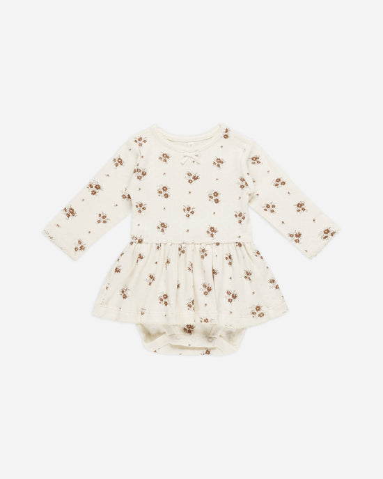 QUINCY MAE | POINTELLE SKIRTED BODYSUIT | AUTUMN FLORA