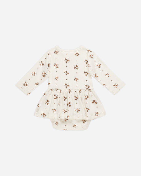 QUINCY MAE | POINTELLE SKIRTED BODYSUIT | AUTUMN FLORA