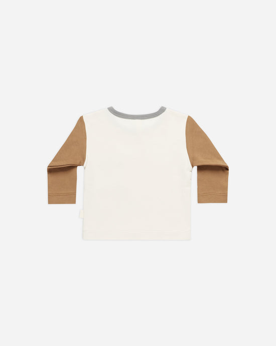 QUINCY MAE | LONG SLEEVE POCKET TEE | COLOUR BLOCK