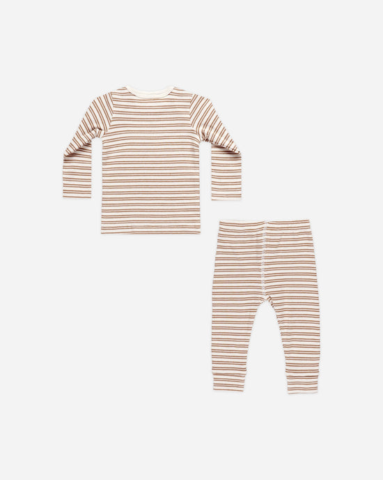 QUINCY MAE | RIBBED TEE & LEGGING SET | GOLDEN STRIPE