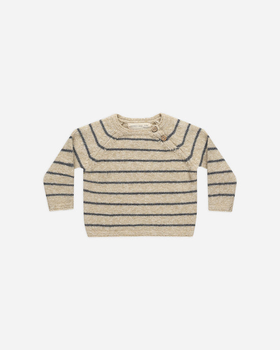 QUINCY MAE | ACE KNIT SWEATER | INDIGO STRIPE