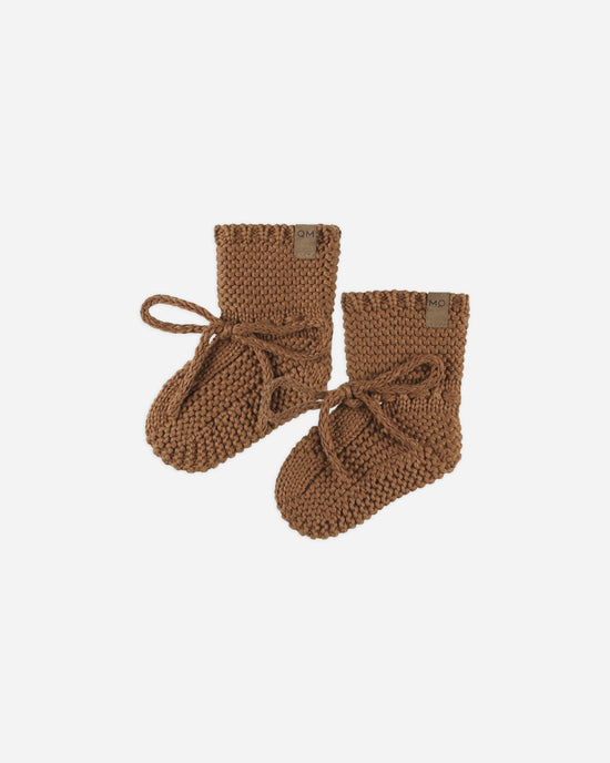 QUINCY MAE | KNIT BOOTIES | CINNAMON