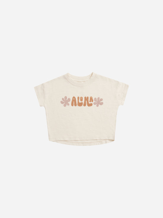 RYLEE + CRU | BOXY TEE | ALOHA - NATURAL