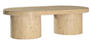 NOUK ELM TIMBER OVAL COFFEE TABLE