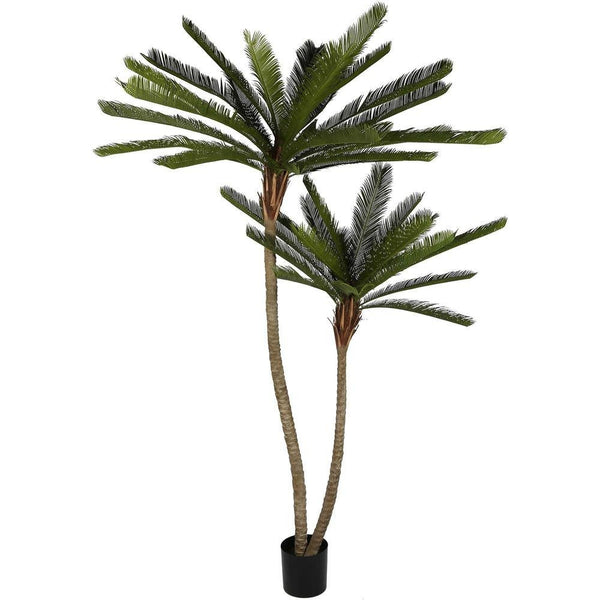 CYCAS DOUBLE PALM TREE - FAUX POTTED 220CM