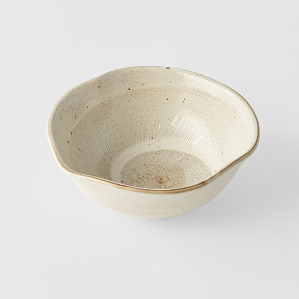 ORGANIC BOWL 18CM / SPIRAL SAND GLAZE