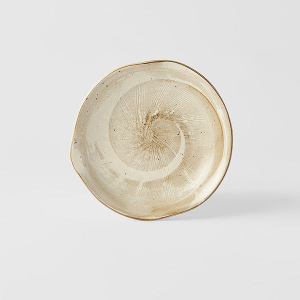 ORGANIC PLATE 17CM / SPIRAL SAND GLAZE