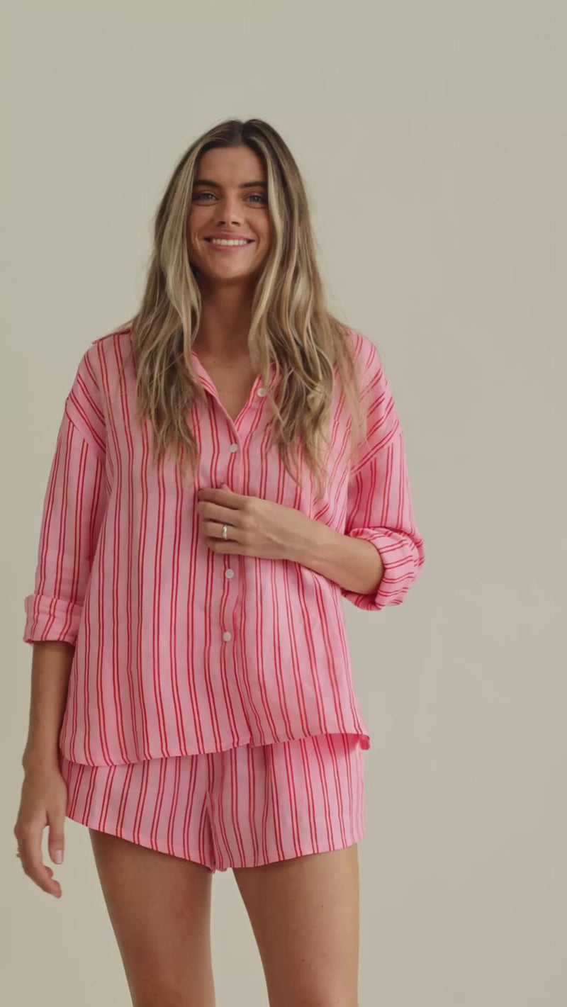 FEMME | APRIL SET - PINK & RED STRIPE