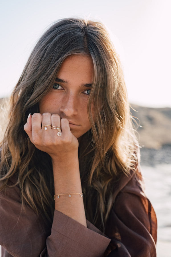 FLOWER FRESH WATER PEARL RING