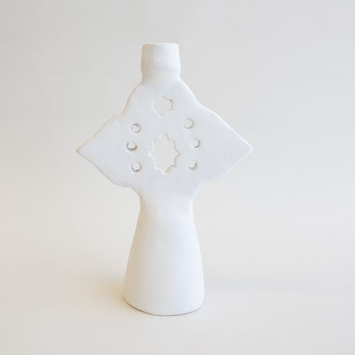 STARS CANDLE HOLDER - WHITE