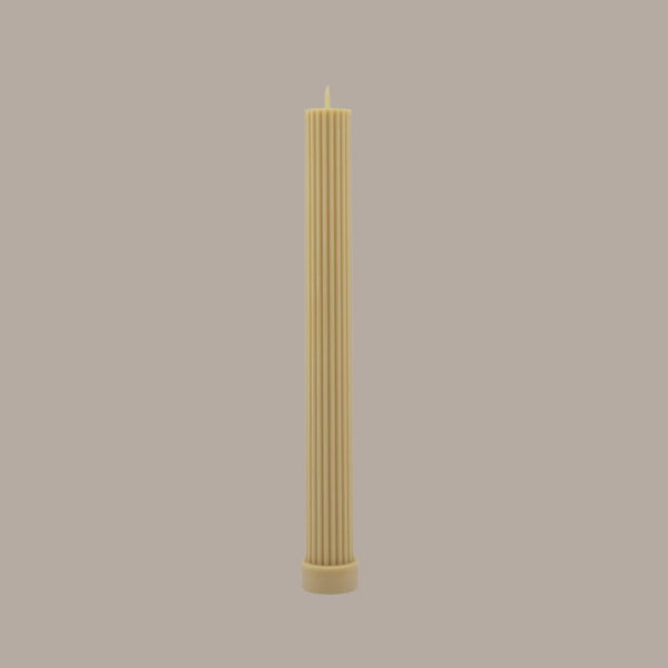BLACK BLAZE | Column Pillar Candle - Honey