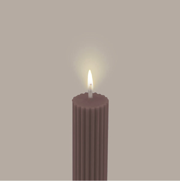 BLACK BLAZE | Column Pillar Candle - Beige