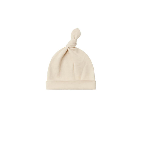 QUINCY MAE | KNOTTED BABY HAT - NATURAL