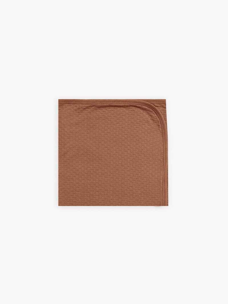 QUINCY MAE | POINTELLE BABY BLANKET - CLAY