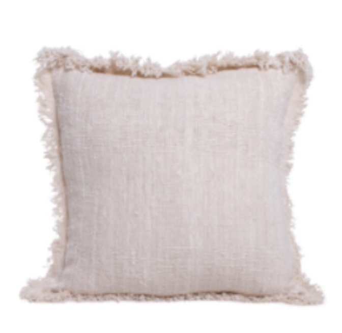 LUXE FRINGE CUSHION COVER | NATURAL