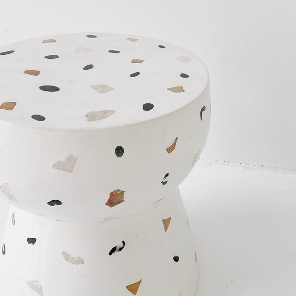 TERRAZZO EGG CUP STOOL | NATURAL