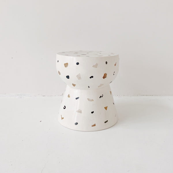 TERRAZZO EGG CUP STOOL | NATURAL