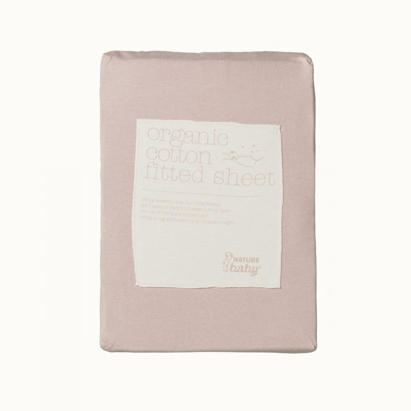 NATURE BABY | FITTED SHEET JERSEY - ROSEBUD